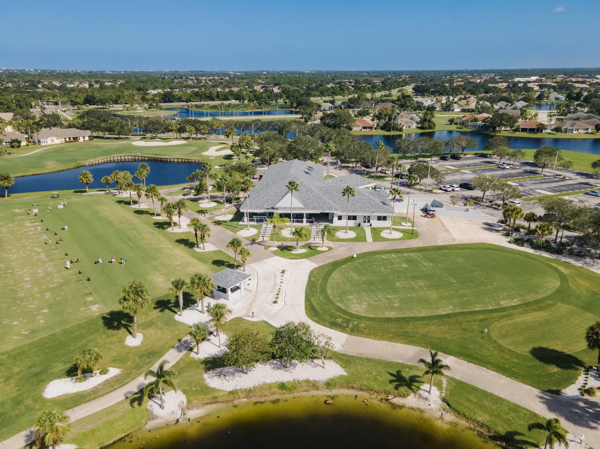 Aerial view of a Space Coast golf community